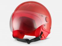 (Vespa)RED Casque Visor Demi-Jet 4.0